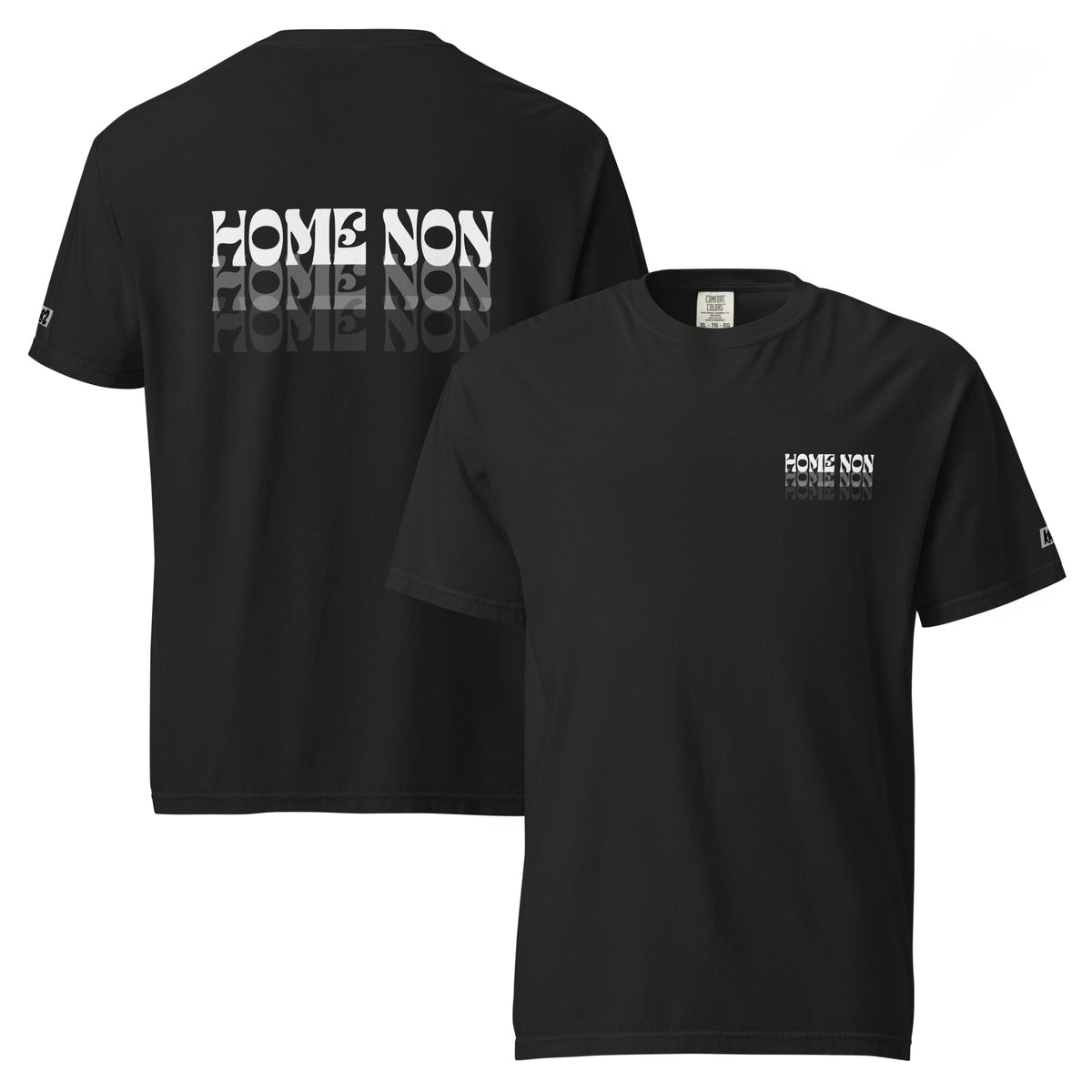 Camiseta Home Non Black Edition negra, vistas frontal y trasera del diseño