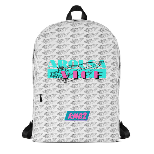 Mochila Arousa Vice — vista frontal, color blanco