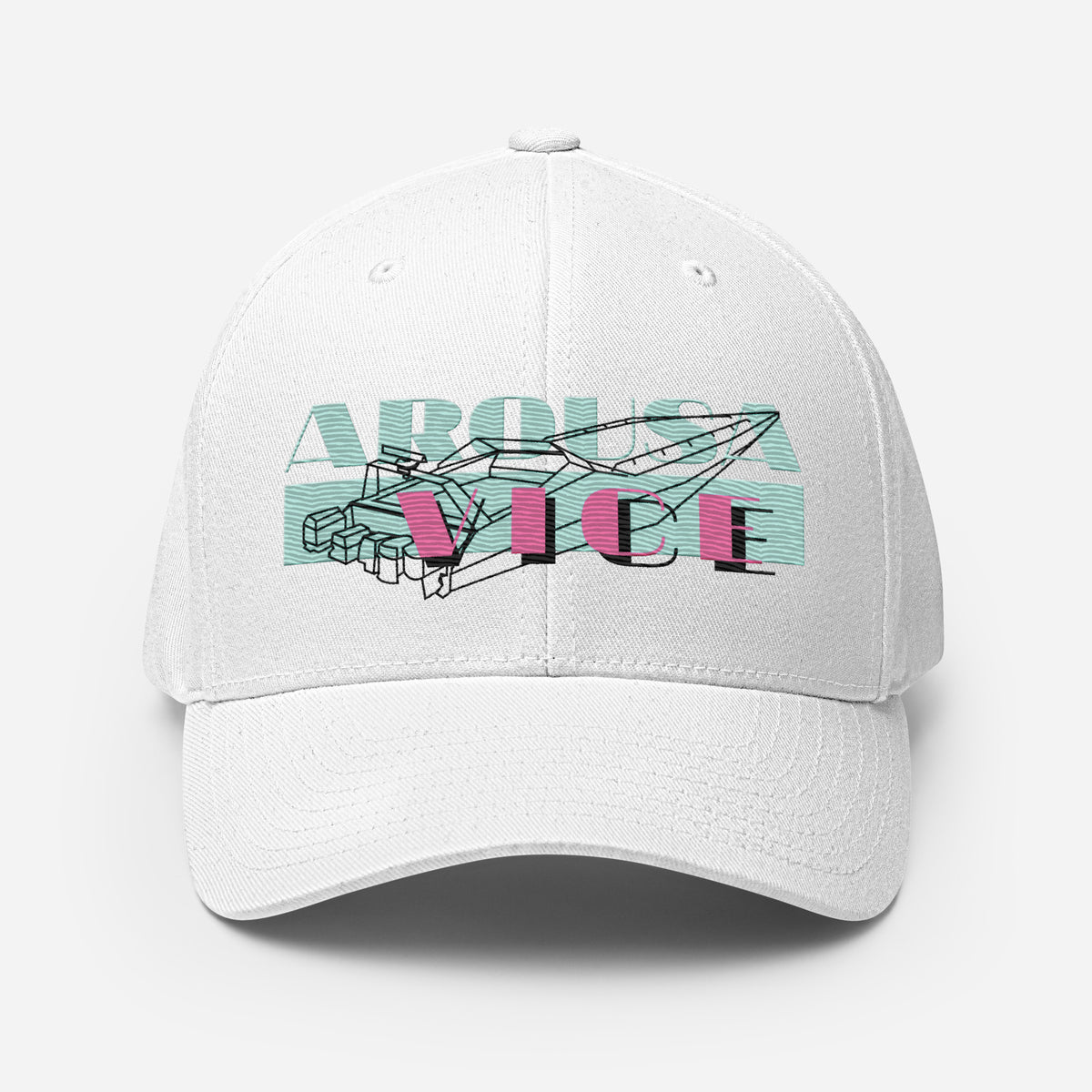 Gorra Arousa Vice blanca KMB2, vista frontal