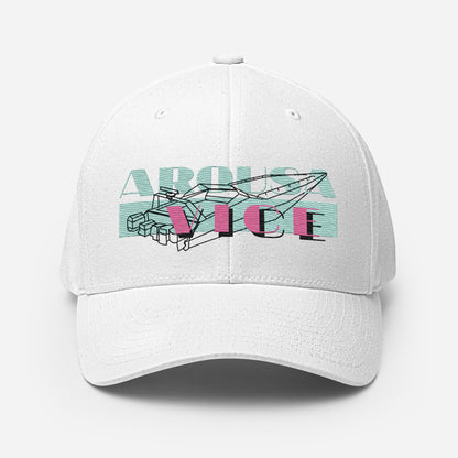 Gorra Arousa Vice blanca KMB2, vista frontal