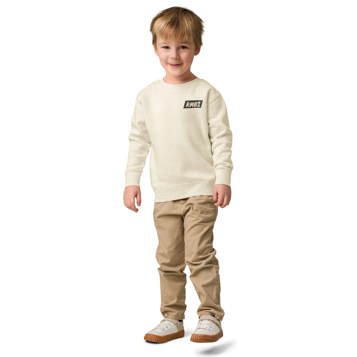 Sudadera infantil San Tomé Black Edition en jaspeado natural, vista frontal