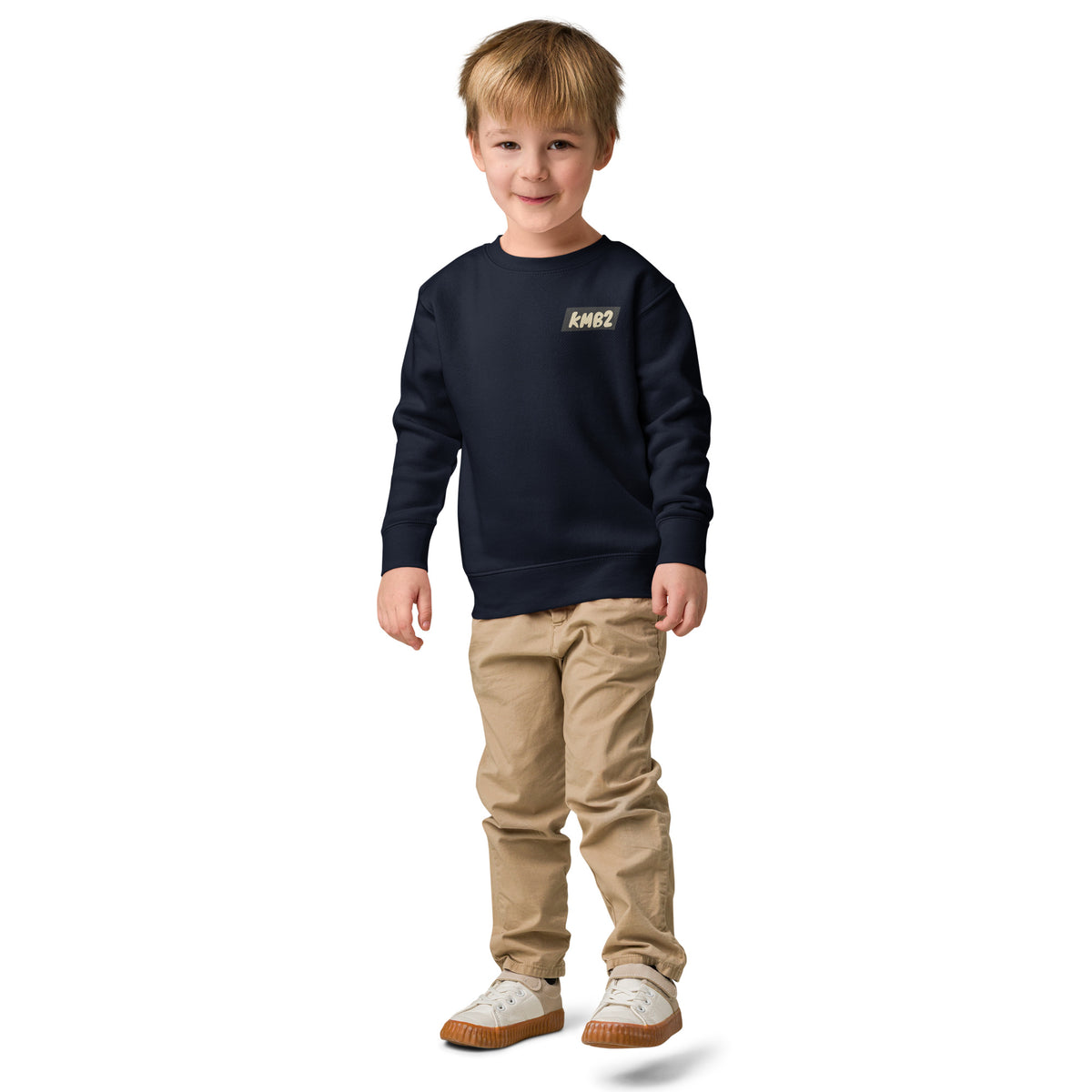 Sudadera infantil San Tomé Black Edition en azul marino, vista frontal