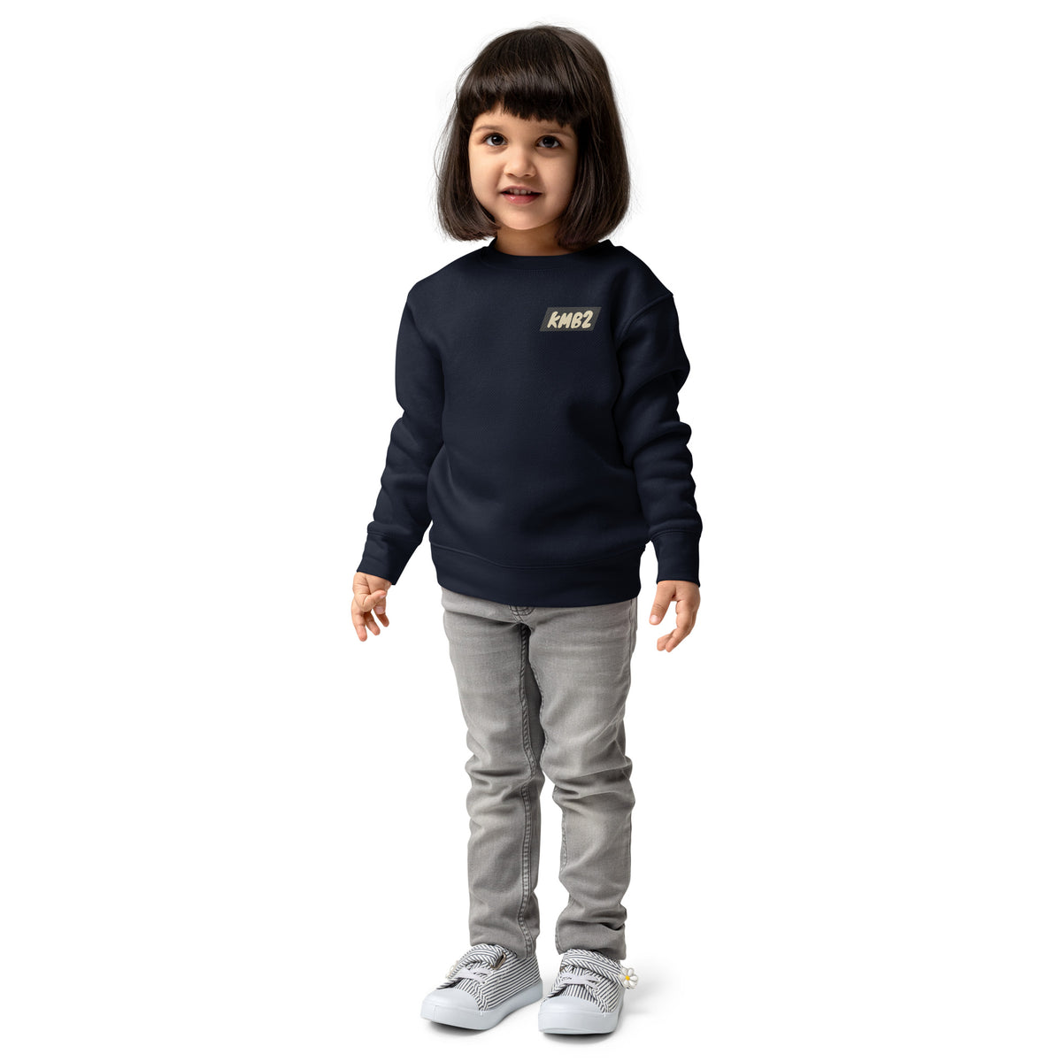 Sudadera infantil San Tomé Black Edition en azul marino, vista frontal