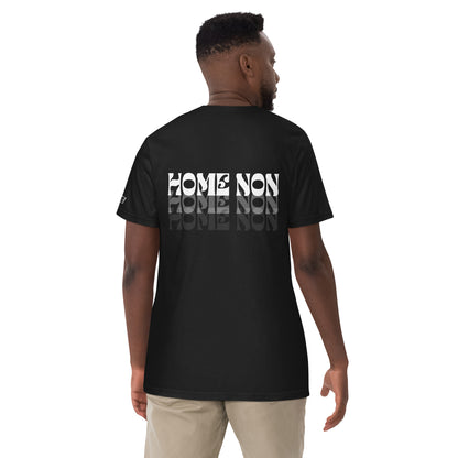 Camiseta Home Non Black Edition negra, vista trasera con tipografía Home Non