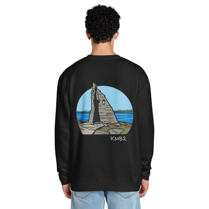 Sudadera San Tomé Premium en negro, vista trasera