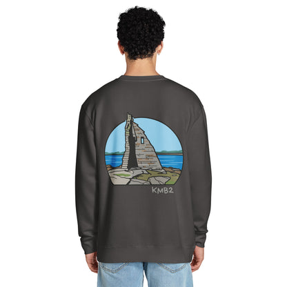 Sudadera San Tomé Premium en gris humo, vista trasera