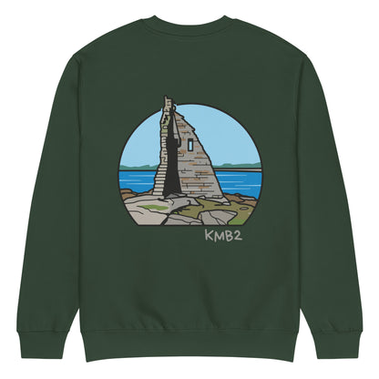 Sudadera San Tomé Premium en verde deportivo, vista trasera
