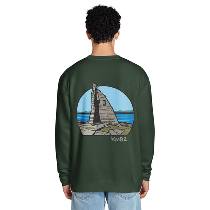 Sudadera San Tomé Premium en verde deportivo, vista trasera