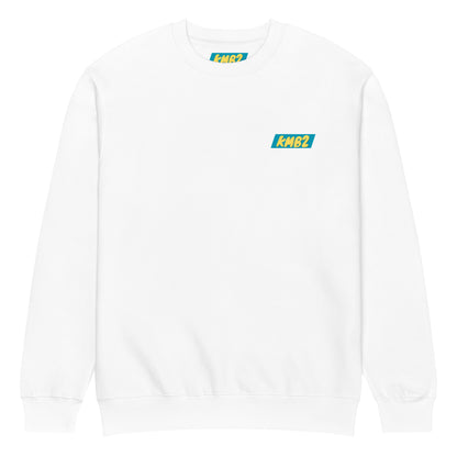 Sudadera San Tomé Premium en blanco, vista frontal