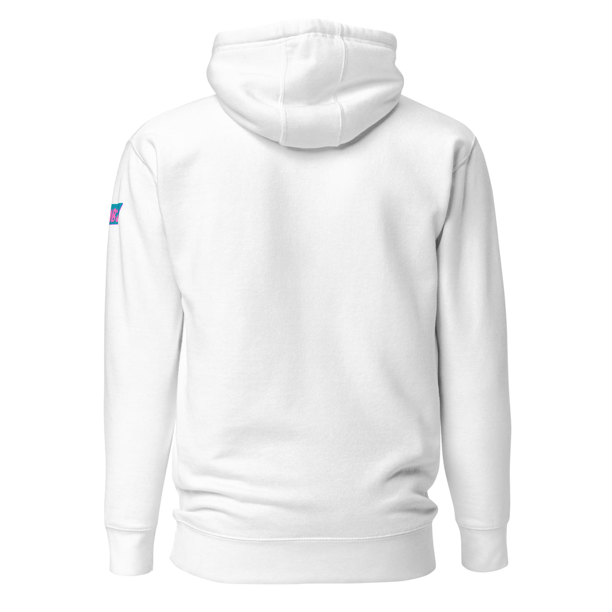 Sudadera con capucha Arousa Vice blanca, vista trasera