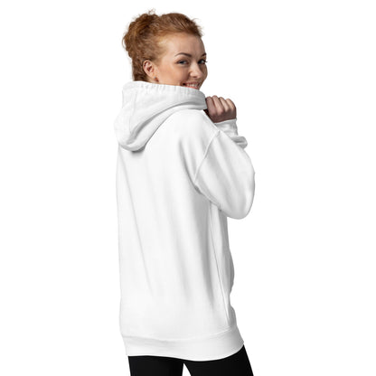 Sudadera con capucha Arousa Vice blanca, vista trasera