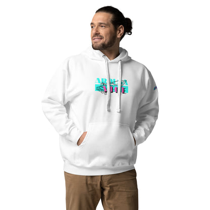 Sudadera con capucha Arousa Vice blanca, vista frontal