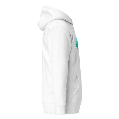 Sudadera con capucha Arousa Vice blanca, vista lateral derecha